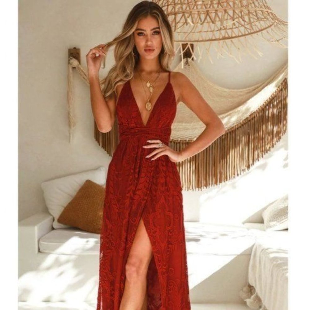 Hello Molly East Atlanta Maxi Dress in Wine